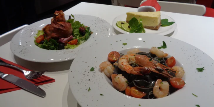 3chodové exotické menu s krevetami pro 2 osoby v centru Brna