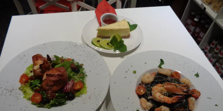 3chodové exotické menu s krevetami pro 2 osoby v centru Brna