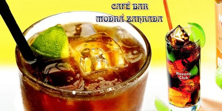 199 Kč za kýbl skvostně namíchaného drinku Cuba Libre. Pravé kubánské osvěžení v Modré zahradě se slevou 58 %.