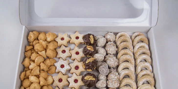 500g nabo 1000g krabička tradičního vánočního cukroví bez lepku