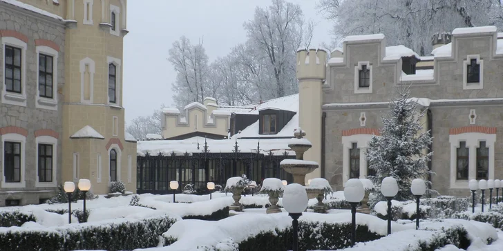 Romantika v Hluboké nad Vltavou: 4* zámecký hotel, luxusní wellness i večeře