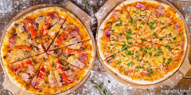 2x pizza dle vlastního výběru v restauraci Pod Kaštany