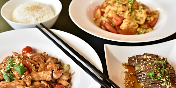 Bohaté tříchodové menu v čínské restauraci Mr. Bao pro 2 labužníky