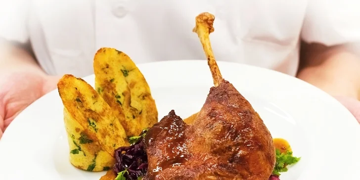 Česko-francouzské svatomartinské menu s kaldounem a husím stehýnkem