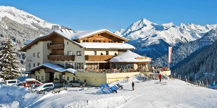 Lyžování u rakouského ledovce Hintertux: hotel u sjezdovky, polopenze i neomezený wellness