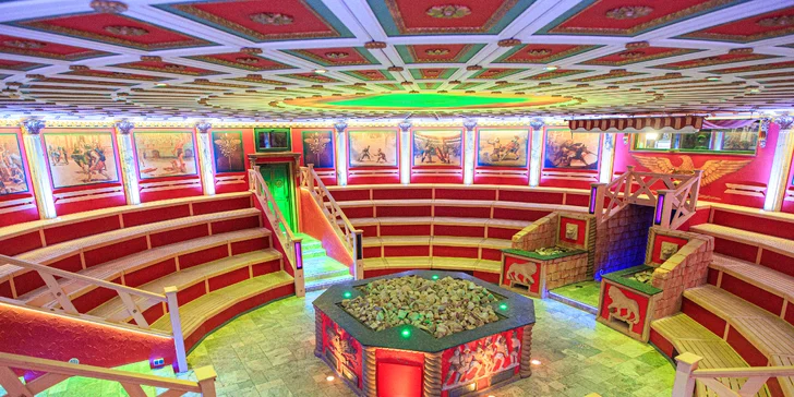 Největší sauna Colosseum Sauna Arena pojme až 350 osob. Je otevřena pouze v pátek, sobotu a neděli. 