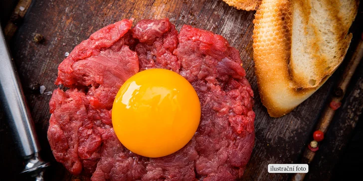 300 nebo 500 gramů masitého blaha: Čerstvě namíchaný tatarák až pro 4 osoby