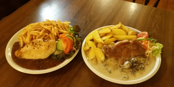 Porce plná možností: steak, příloha i omáčka podle výběru pro dvě osoby