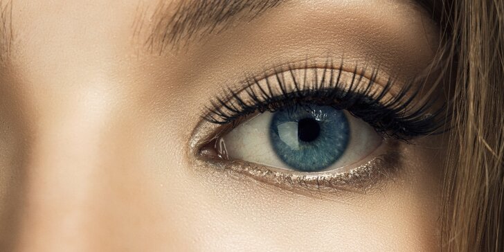 Kompletní péče o oční okolí: Úprava a barvení obočí a řas i liftingová masáž