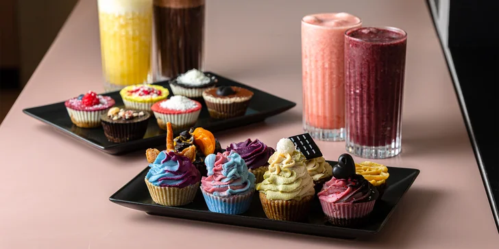 Smoothie a raw cupcake alebo tortička v Nueva Via cakes