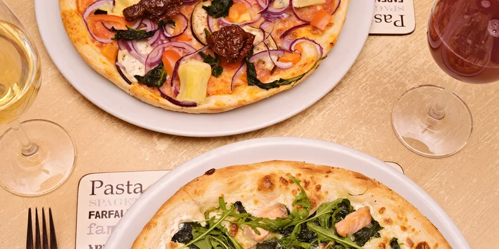1 nebo 2 pizzy v restauraci Vabene a nealkoholický nápoj ke každé z nich