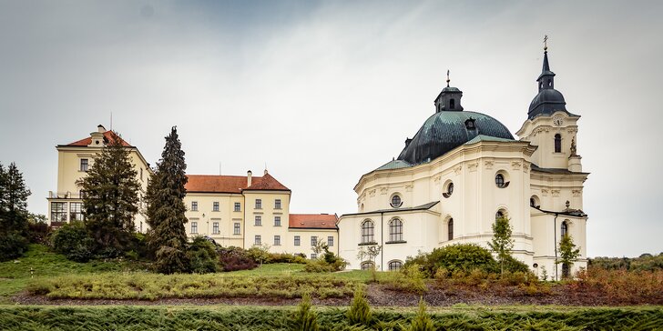Romantický pobyt na barokním zámku Křtiny uprostřed Moravského krasu