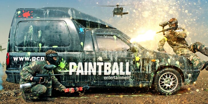 4 hodiny paintballu ve vojenských kasárnách včetně munice, nápoje a fota