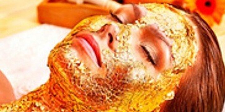 Luxusní kosmetické ošetření s Gold 24 Ka maskou a vyčištěním pleti