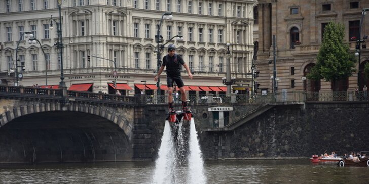 Flyboard: let nad hladinou vody v Praze, Olomouci i na Mácháči