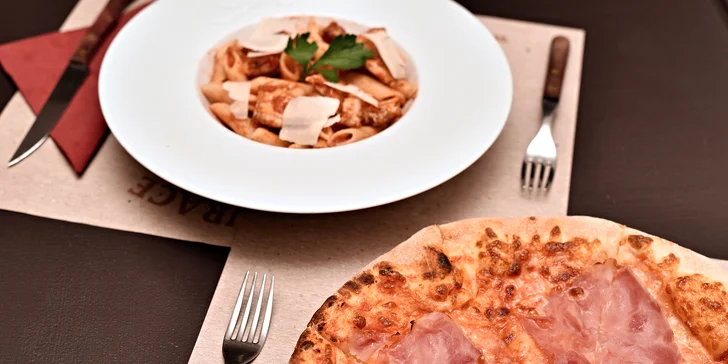 Vzpomínky na Itálii: pizza nebo těstoviny dle výběru pro 1 či 2