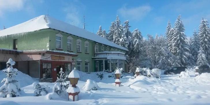 3 nebo 5denní zimní pohodička s polopenzí i lyžování u Božího Daru