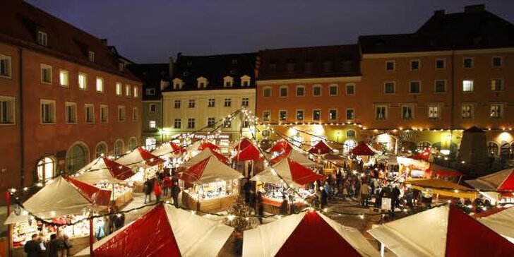 Nejkrásnější adventní města Bavorska: Regensburg a Amberg s relaxací v lázních