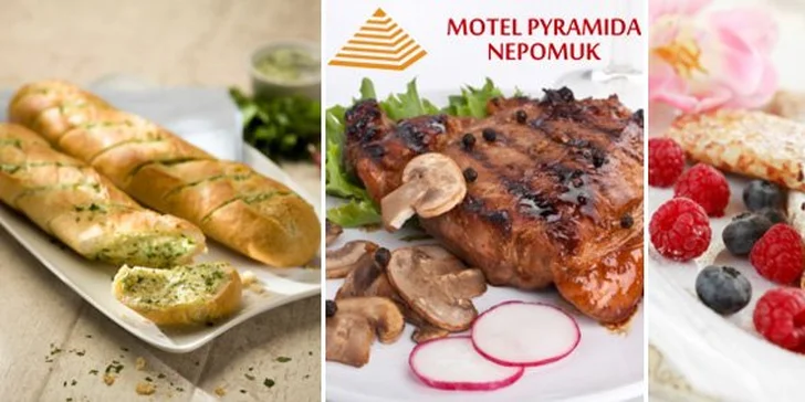 299 Kč za DVA rumpsteaky (250 g) s hříbkovou omáčkou, bagetou a DVĚ palačinky nebo zmrzlinové poháry v restauraci Pyramida. Chutná sleva 52 %.