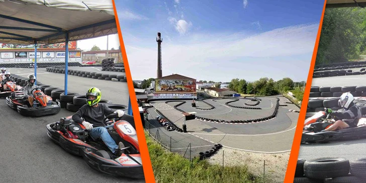 Jízda v nadupaných motokárách pro dva závodníky
