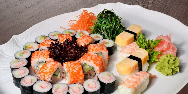 Čerstvé gurmánské sety v luxusní sushi restauraci: Až 62 kousků plných exotiky