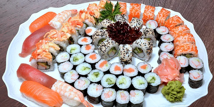 Čerstvé gurmánské sety v luxusní sushi restauraci: Až 62 kousků plných exotiky