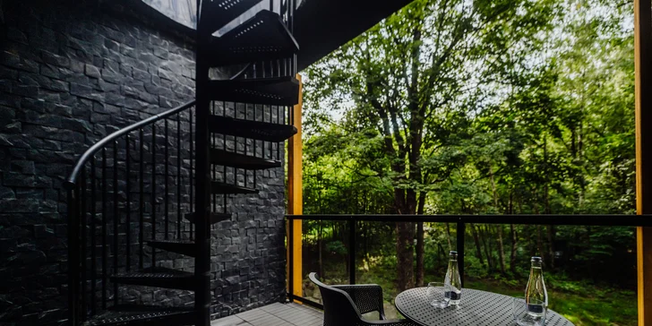 Všechny apartmány mají balkon, některé i střešní terasu.