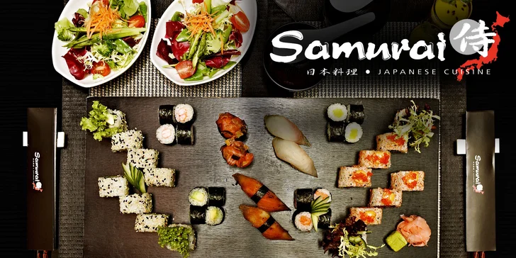 Autentické japonské menu: Polévka, salát, 38 kousků sushi a dezert pro 2