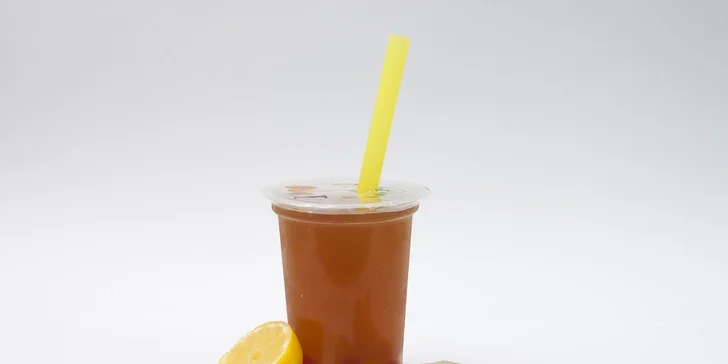 Půl litr bubble tea: Ovocný nebo krémový čaj s dvojitou dávkou přísad