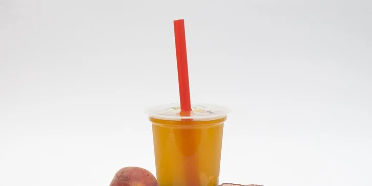 Půl litr bubble tea: Ovocný nebo krémový čaj s dvojitou dávkou přísad