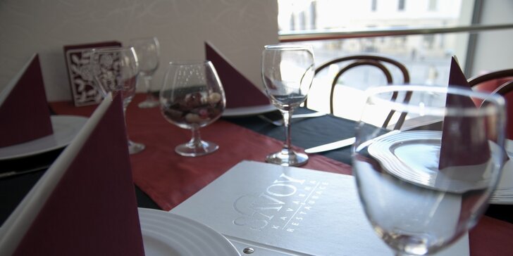 Exkluzivní oběd v restauraci Savoy: 5 nebo 10 předplacených obědových menu