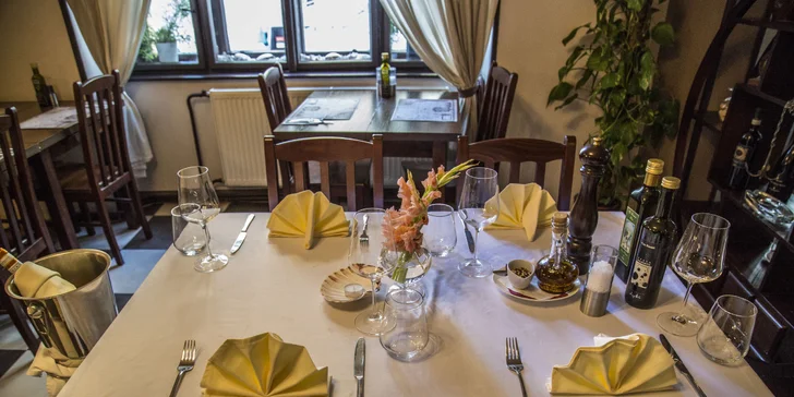Vůně a chuť Středomoří: 4chodové degustační menu pro dva
