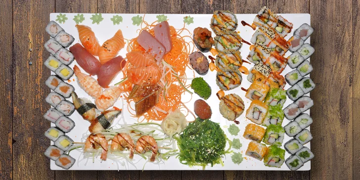 Jedna rolka vedle druhé: exkluzivní sushi menu s 29 až 79 kousky