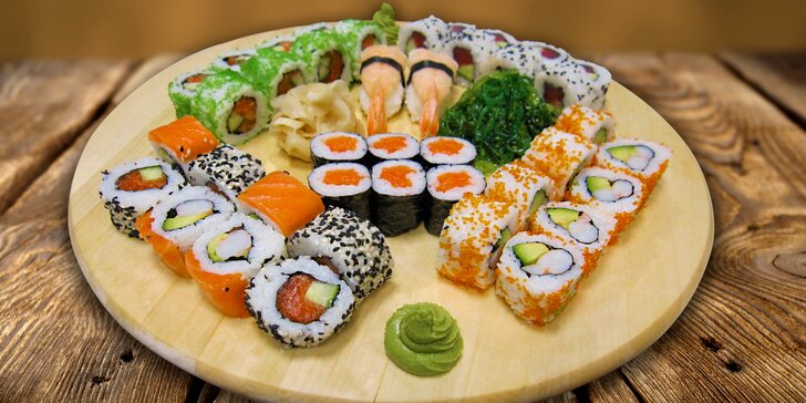 Chutě, co spolu ladí: Klasický nebo speciální sushi set pro 2 labužníky
