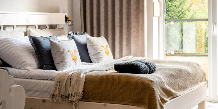 V každém apartmánu najdete kombinaci moderního pohodlí s prvky horského stylu.