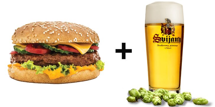 Burger dle vašeho výběru a půllitr piva v Jackson Music Baru