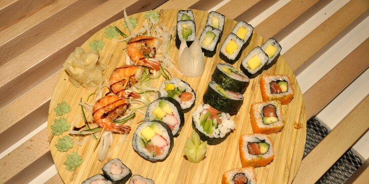 Jedna rolka vedle druhé: exkluzivní sushi menu s 29 až 79 kousky