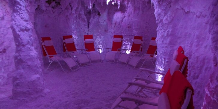 50minutový odpočinek v solné jeskyni pro dospělé i děti