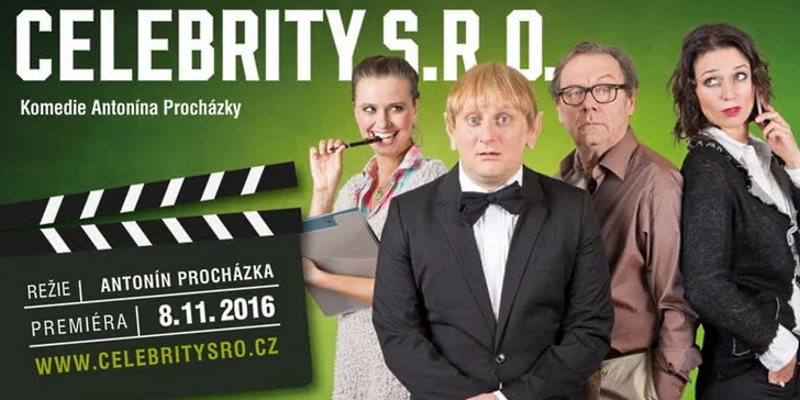 Vstupenka na divadelní komedii CELEBRITY S.R.O. s Lukášem Pavláskem