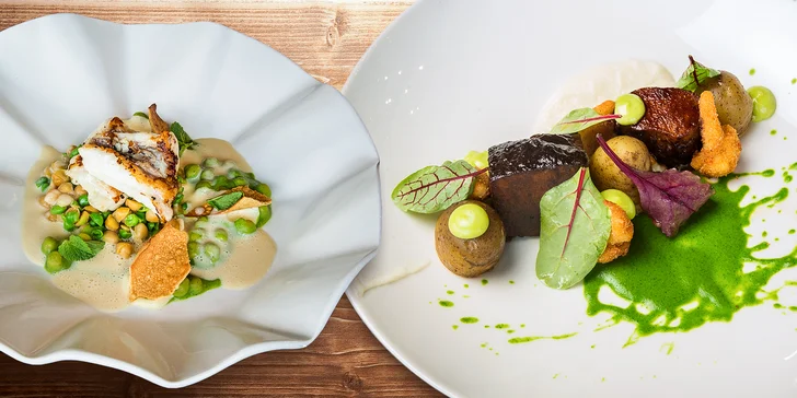 Moderní gastronomie na talíři - degustační menu o 5 chodech pro 2 labužníky