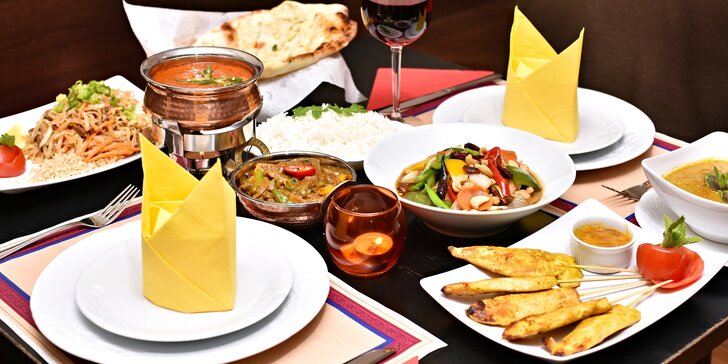 Indicko-thajské menu pro 2 osoby: Speciality poskládané dle vašeho výběru