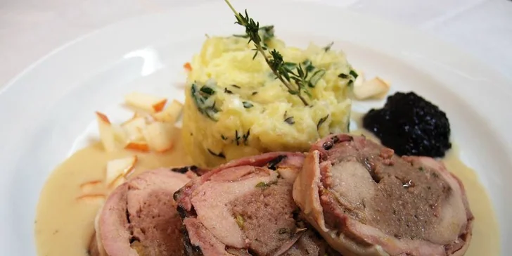 Degustační zvěřinové menu o 5 chodech pro dva: kančí, daňčí i kachní maso