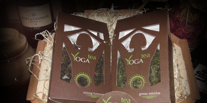Zdravý dárkový koš sypaných čajů YOGA Tea