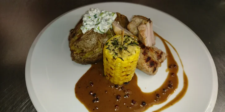 Degustační 3chodové menu pro dva: kachní prsíčko, šťavnatý steak a dezert