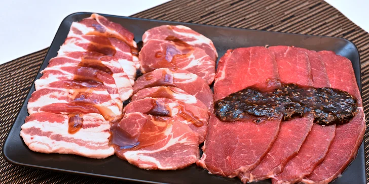 Asijské barbecue menu pro 2 osoby – grilujte si sami přímo na stole