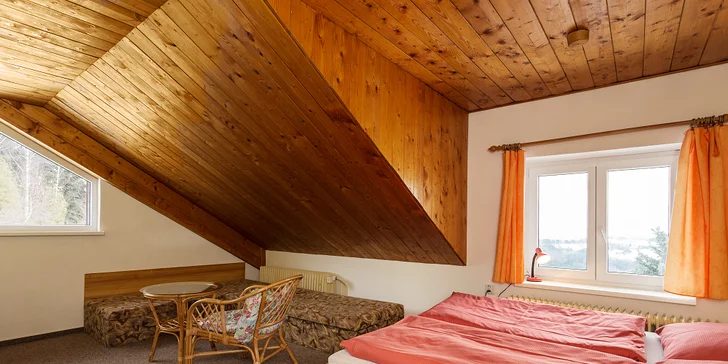 Zimní pobyt v Krkonoších: Polopenze, sauna i 20% sleva na lyžování
