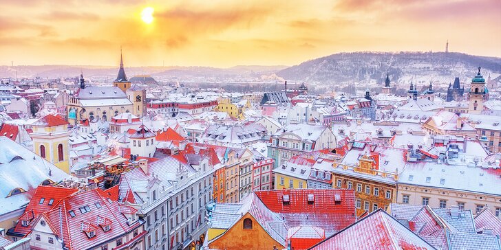 Zimní či valentýnská romantika v centru Prahy s bohatou snídaní pro dva