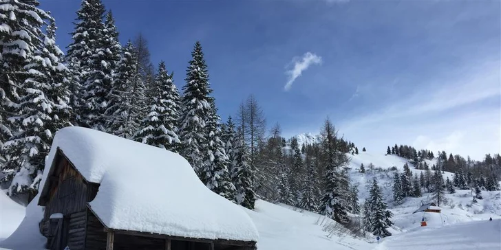 Italská Civetta: Ubytování s polopenzí, doprava, skipas a vstup do wellness