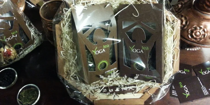 Zdravý dárkový koš sypaných čajů YOGA Tea
