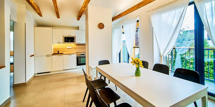 Vyberete si apartmán pro 2-4 osoby, nebo větší až pro 5-8 osob.